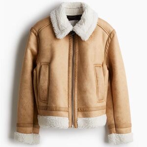 New with tags H&M Tan Shearling Jacket